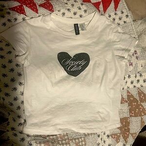 Society Club H&M baby tee